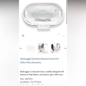 My Snuggly newborn bassinet inset for fisher price bassinet